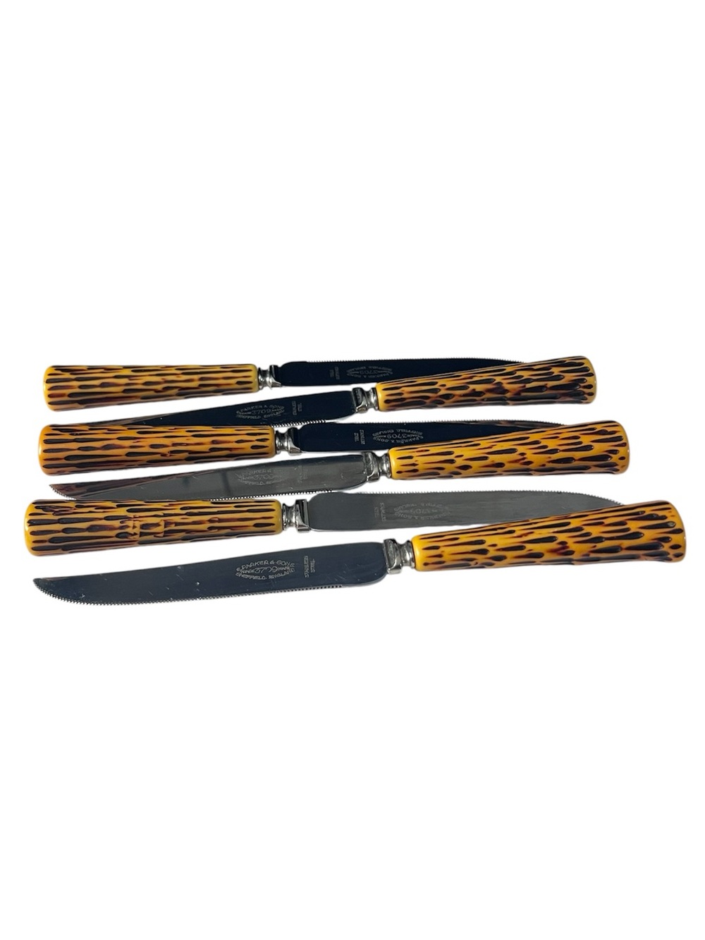 Vintage E. Parker & Sons Sheffield England Knife lot of 6